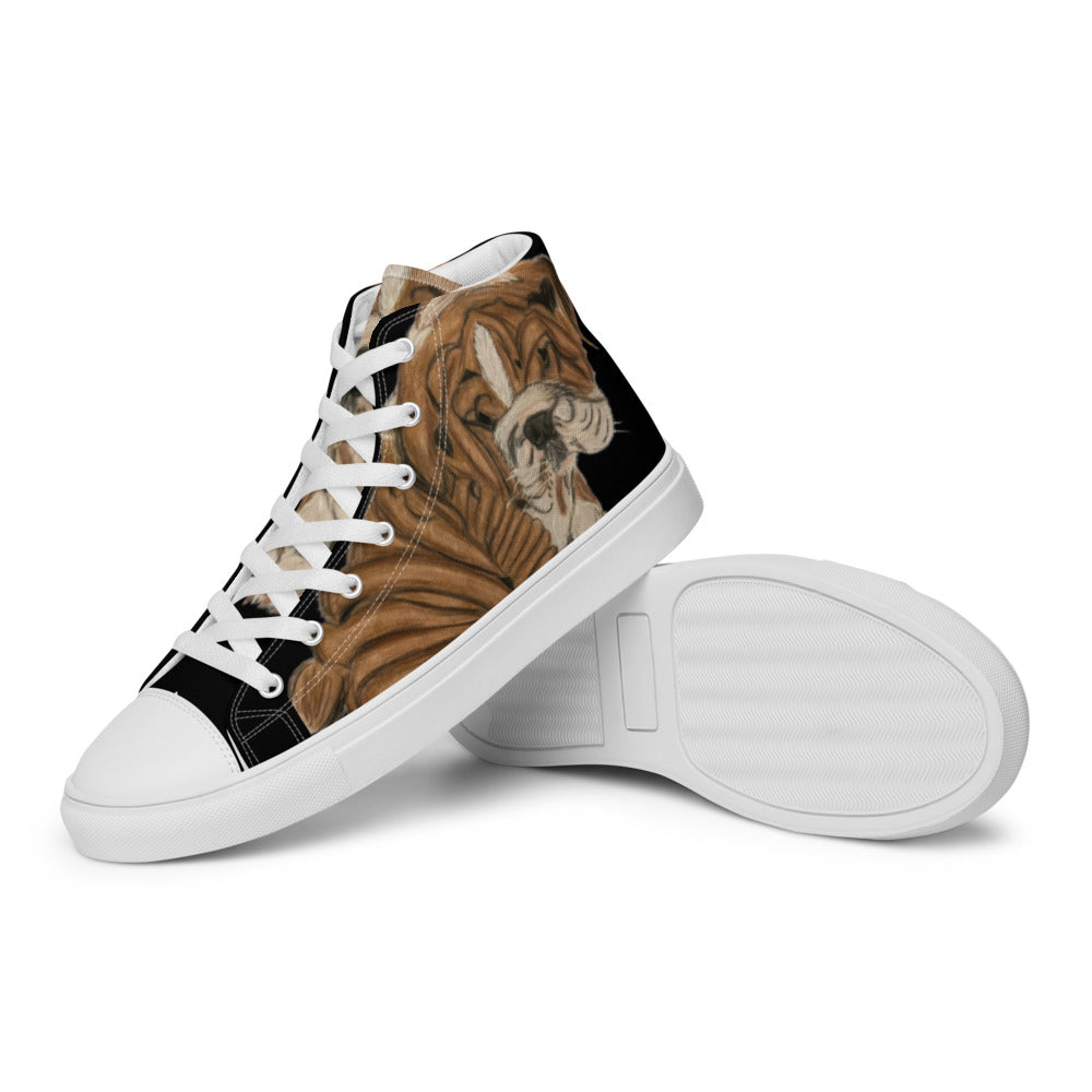 Men’s high top canvas shoes Shar Pei