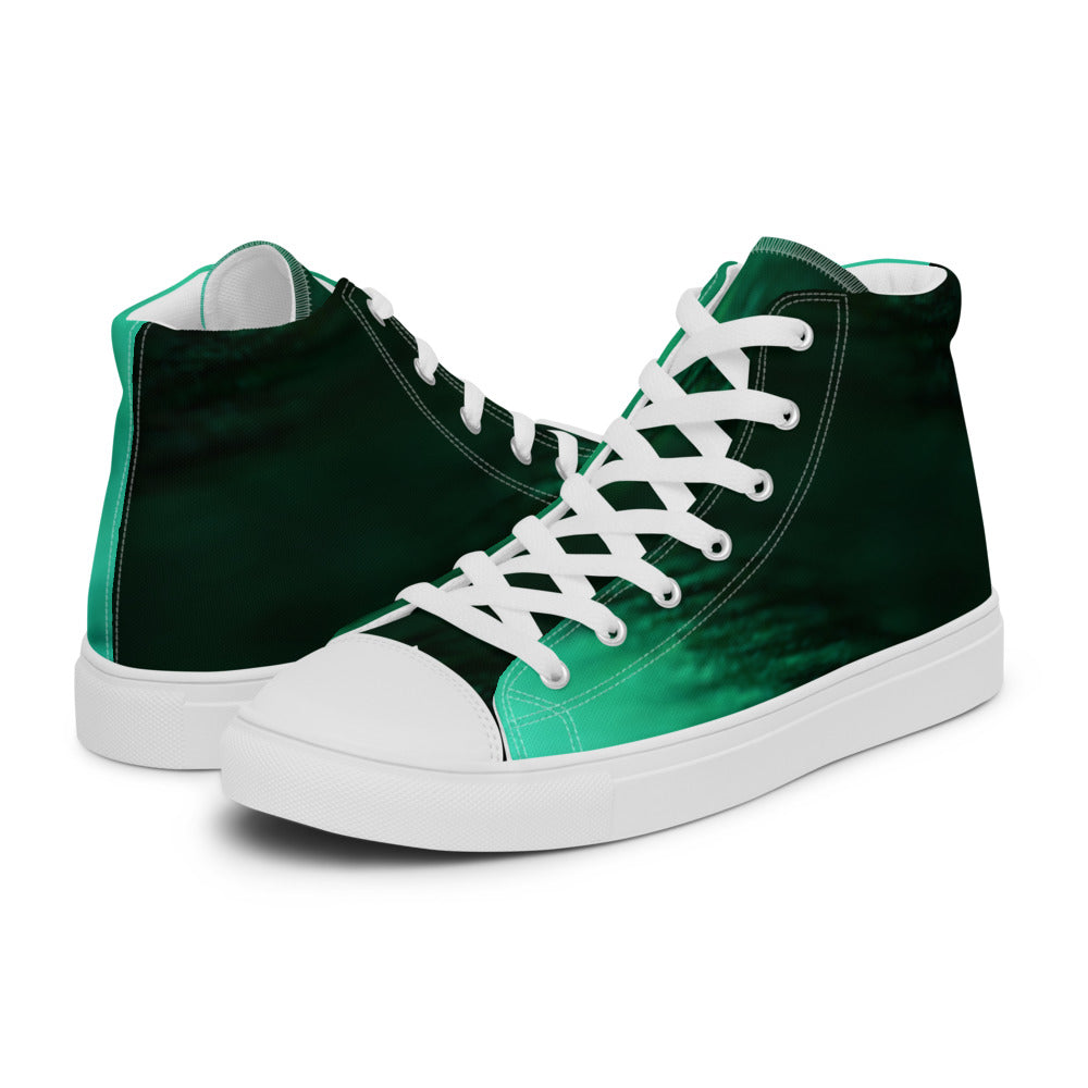 Men’s high top canvas shoes Green