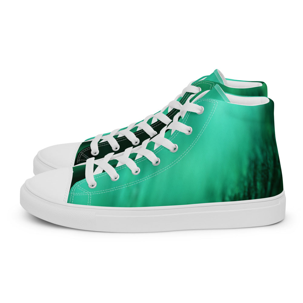 Men’s high top canvas shoes Greens