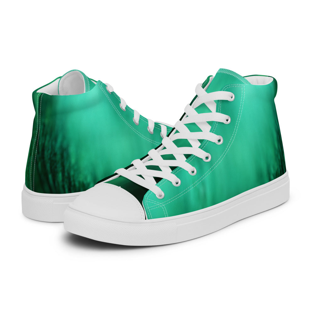 Men’s high top canvas shoes Greens