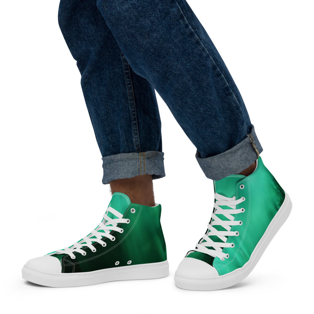 Men’s high top canvas shoes Greens