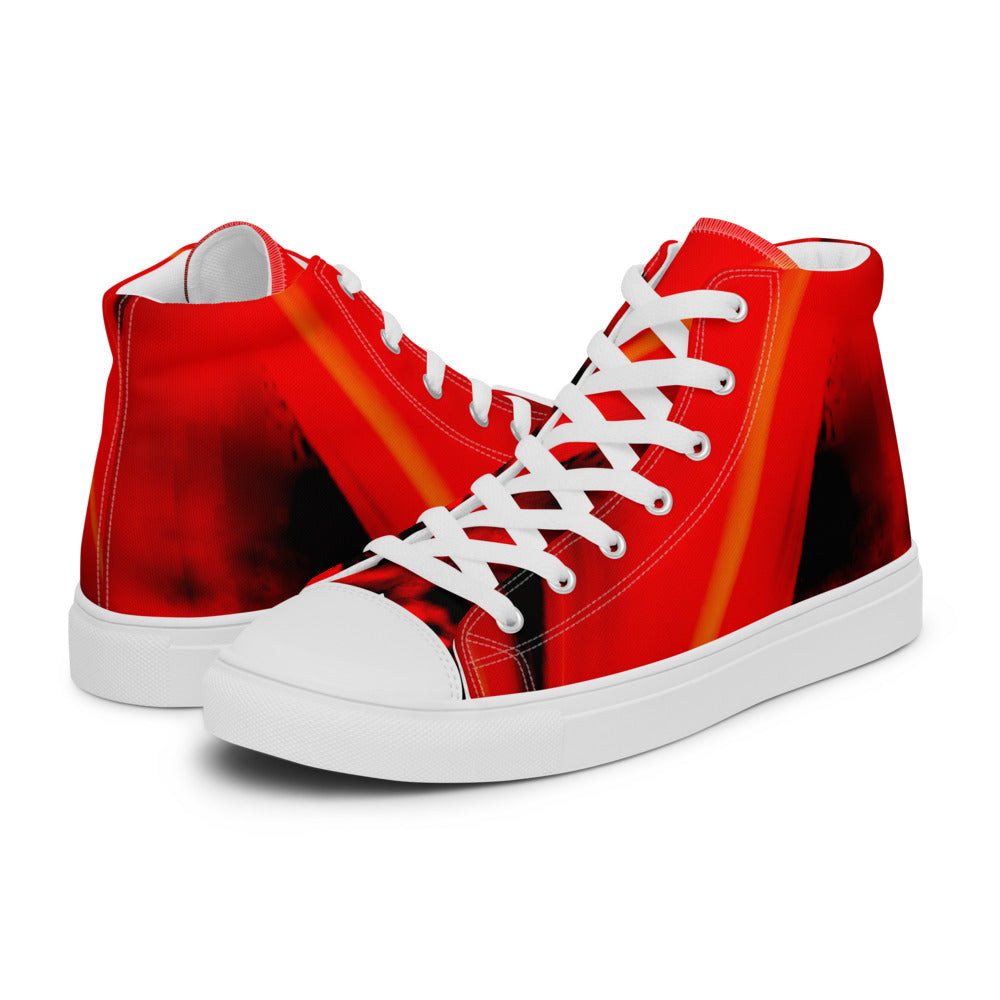 Men’s high top canvas shoes Red & Black