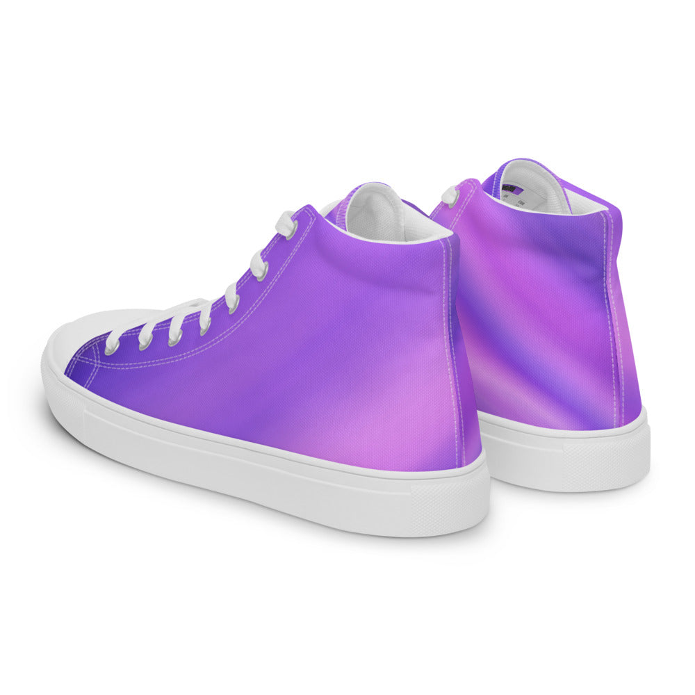 Men’s high top canvas shoes Purple