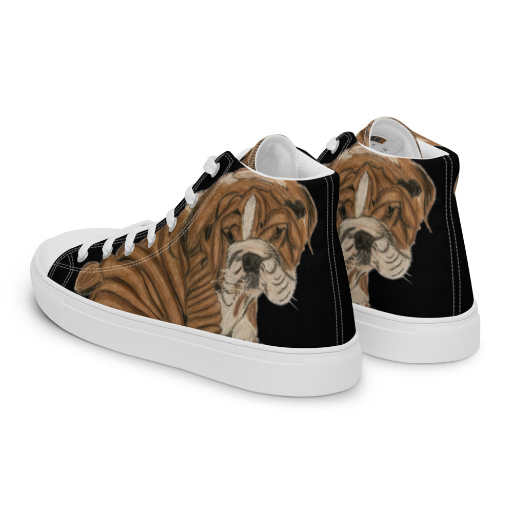 Men’s high top canvas shoes Shar Pei