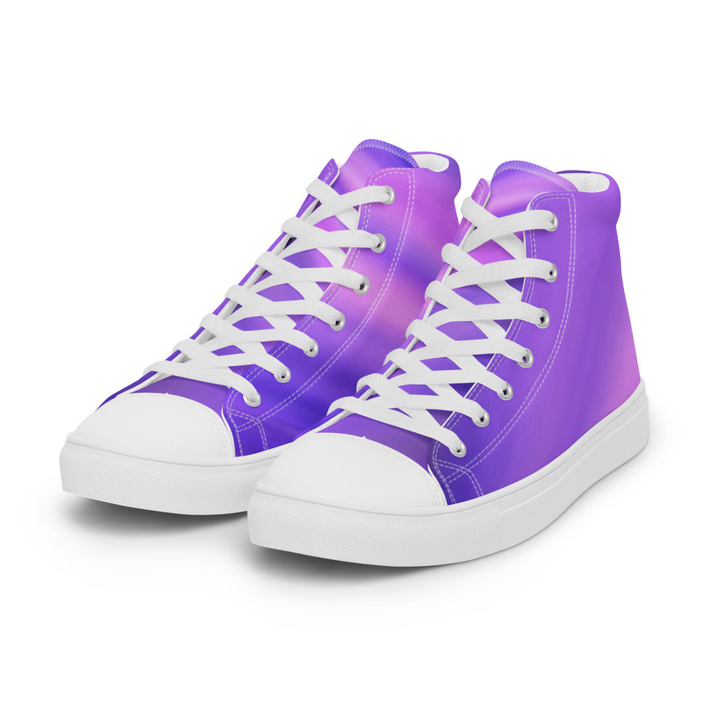 Men’s high top canvas shoes Purple