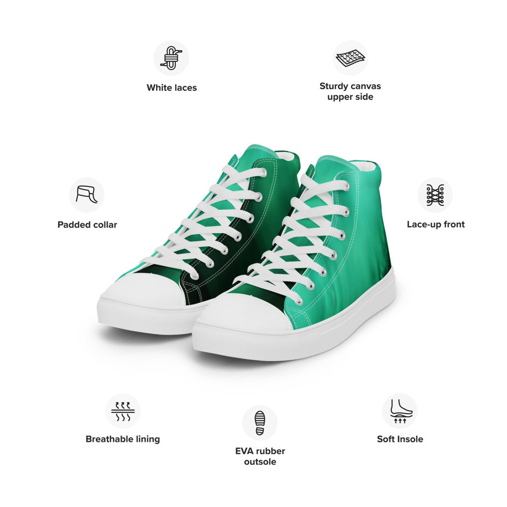 Men’s high top canvas shoes Greens