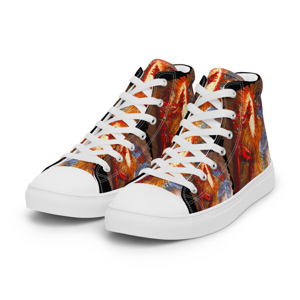 Men’s high top canvas shoes Iron Man vs Capt America