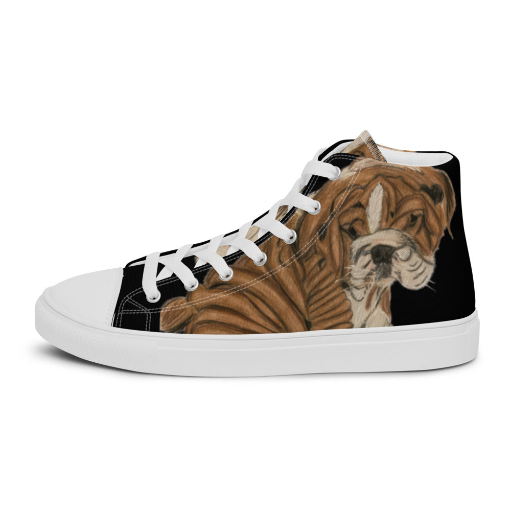 Men’s high top canvas shoes Shar Pei