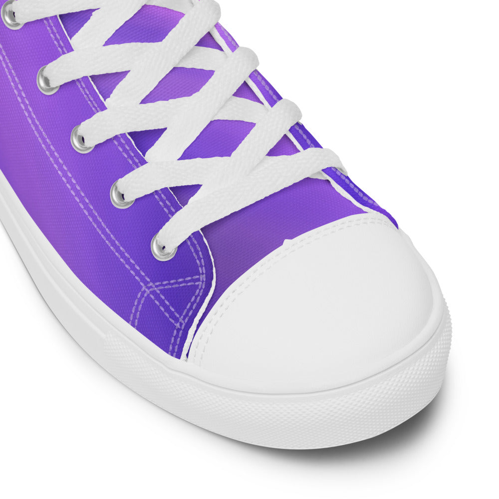 Men’s high top canvas shoes Purple