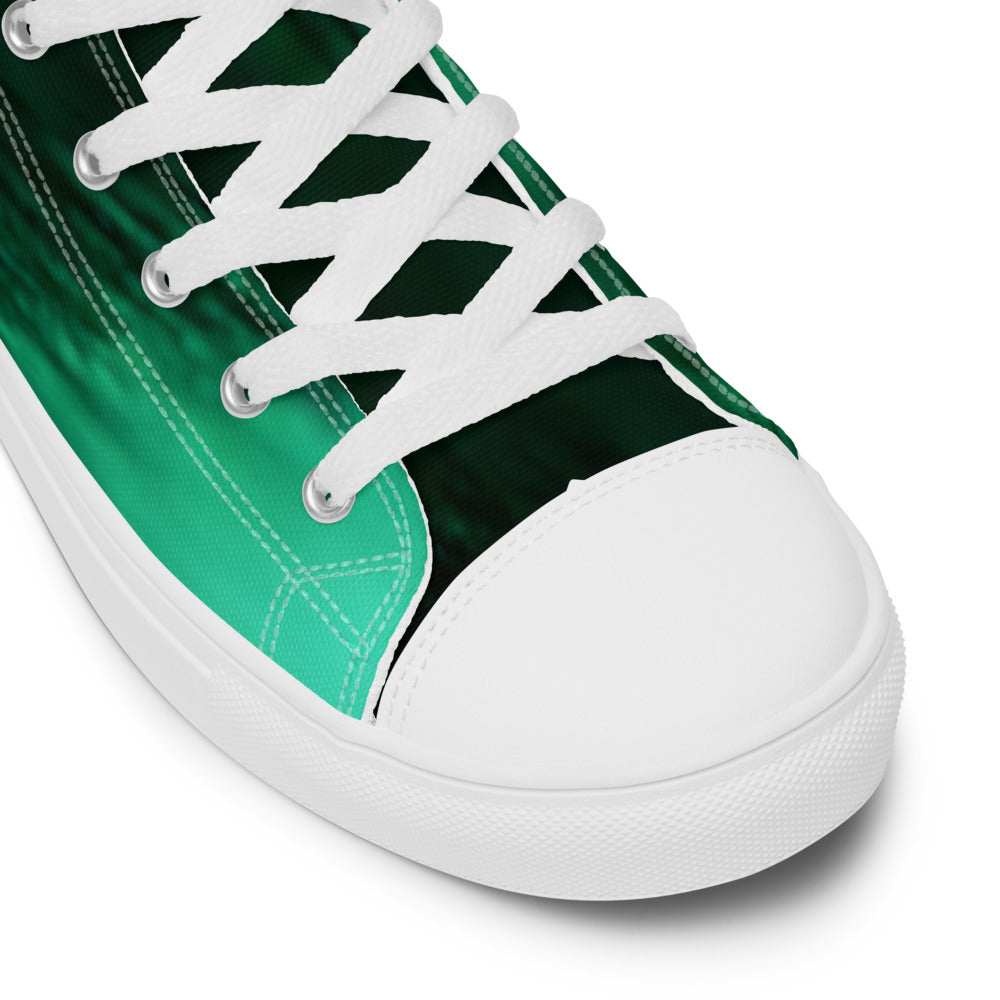 Men’s high top canvas shoes Green