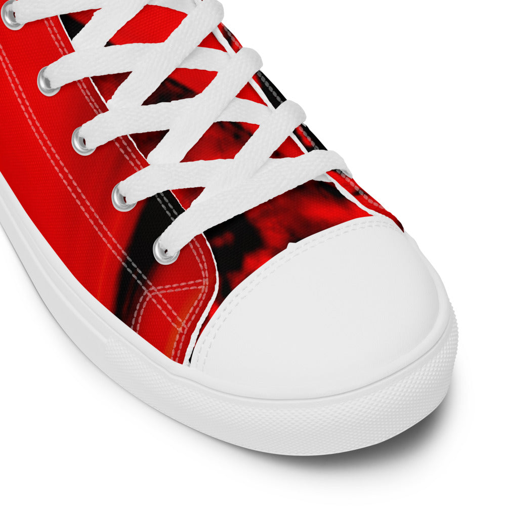 Men’s high top canvas shoes Red & Black