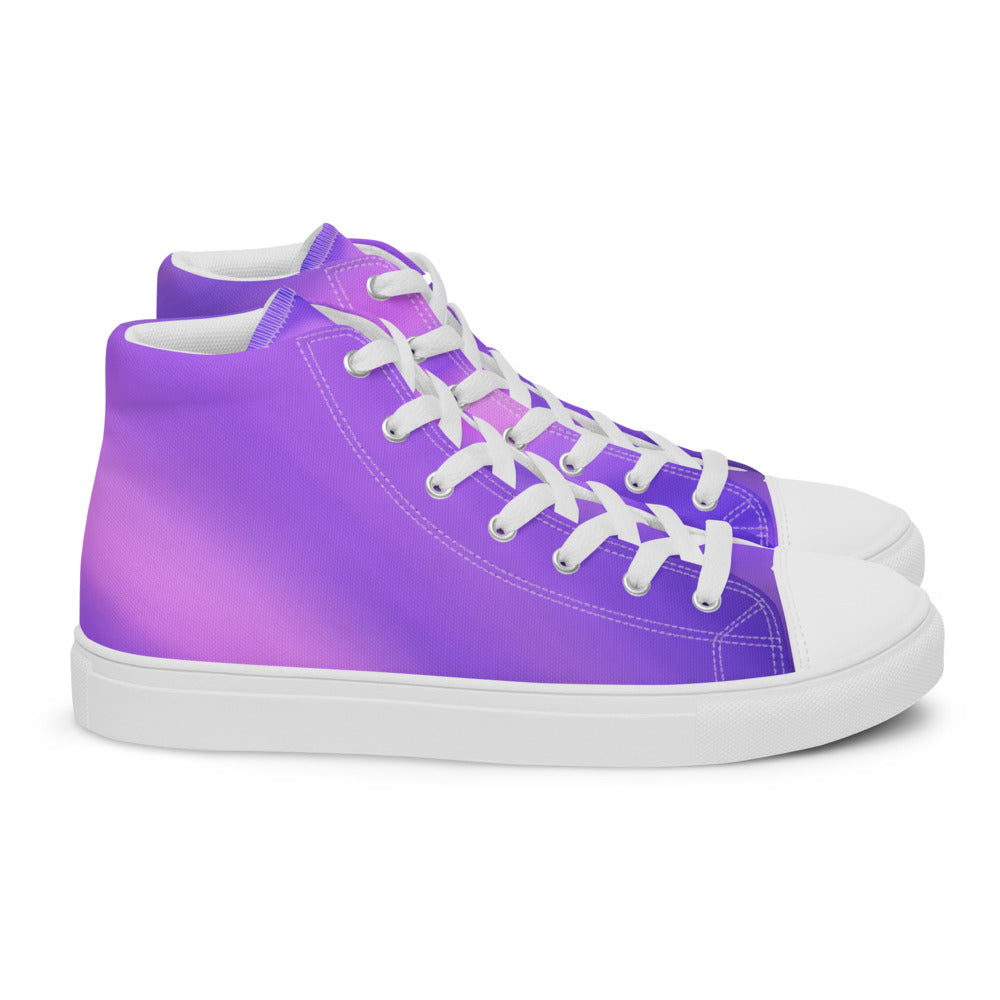 Men’s high top canvas shoes Purple