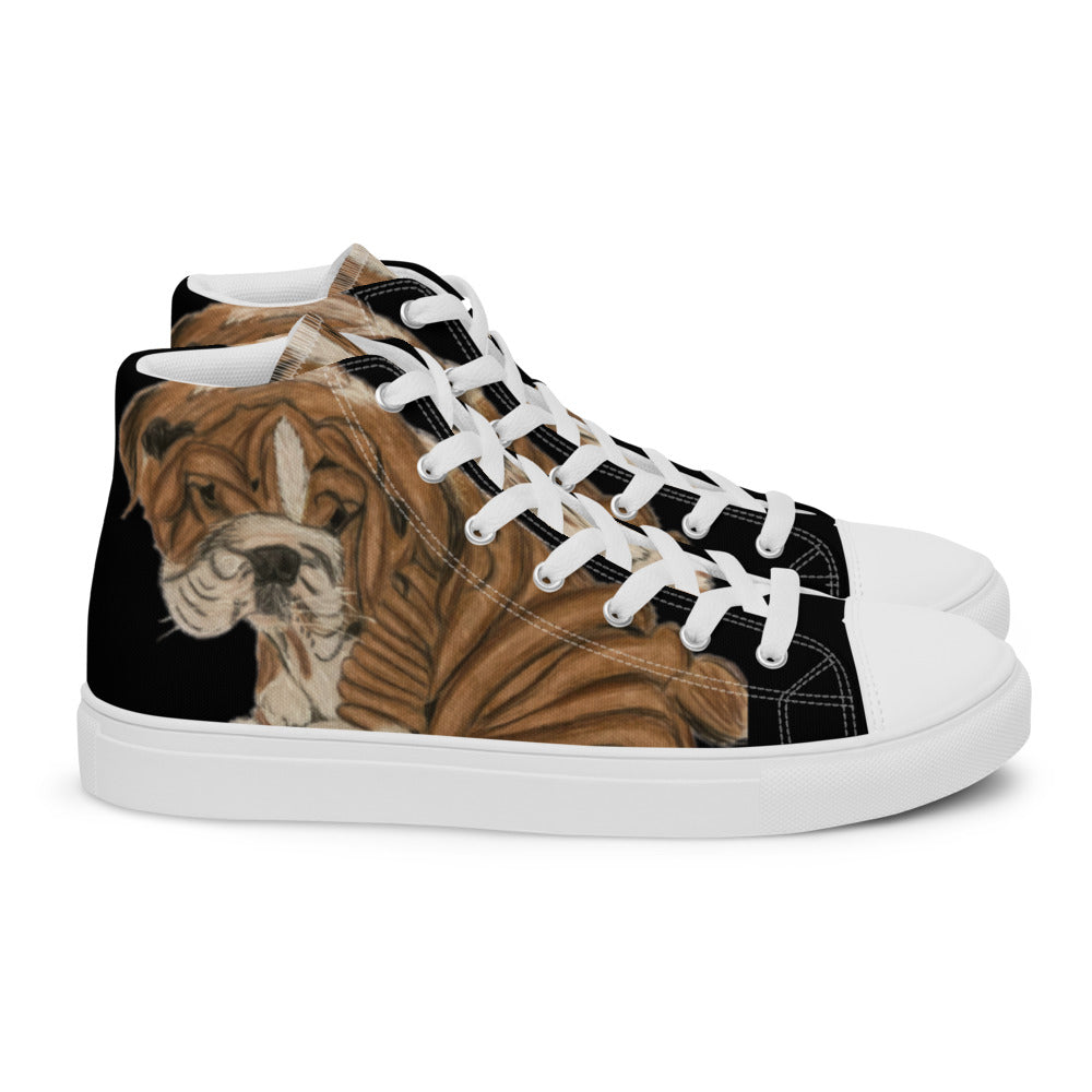 Men’s high top canvas shoes Shar Pei