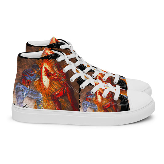 Men’s high top canvas shoes Iron Man vs Capt America