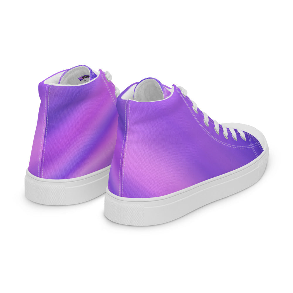 Men’s high top canvas shoes Purple