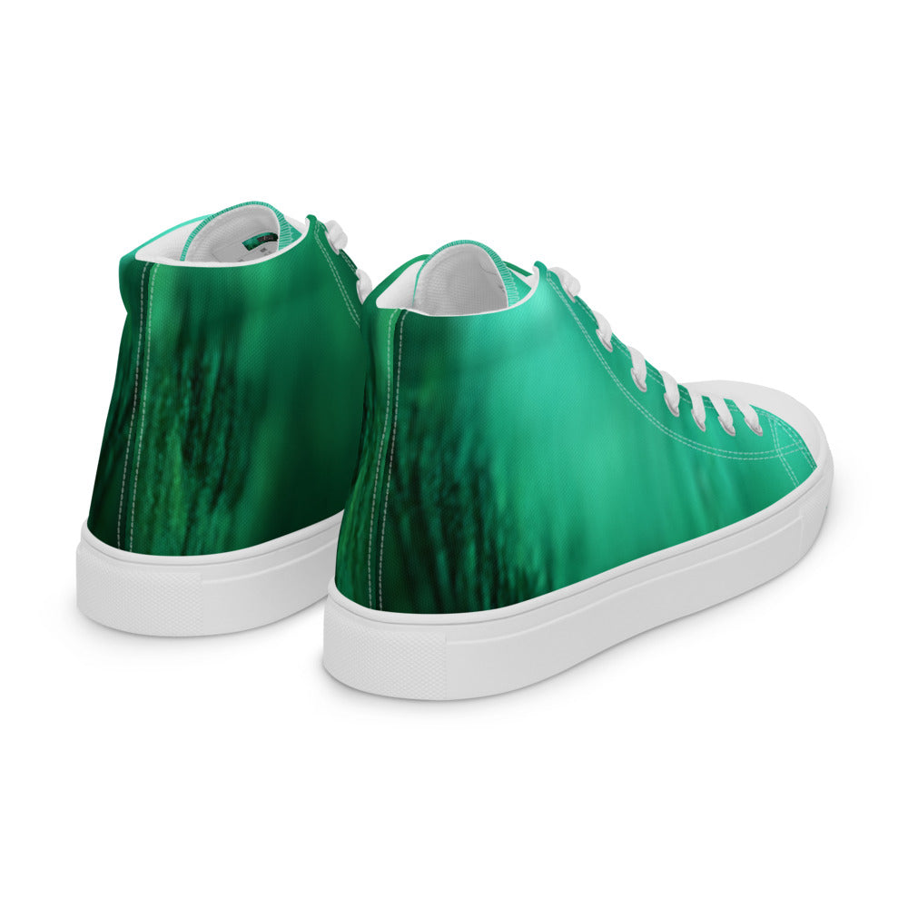 Men’s high top canvas shoes Greens