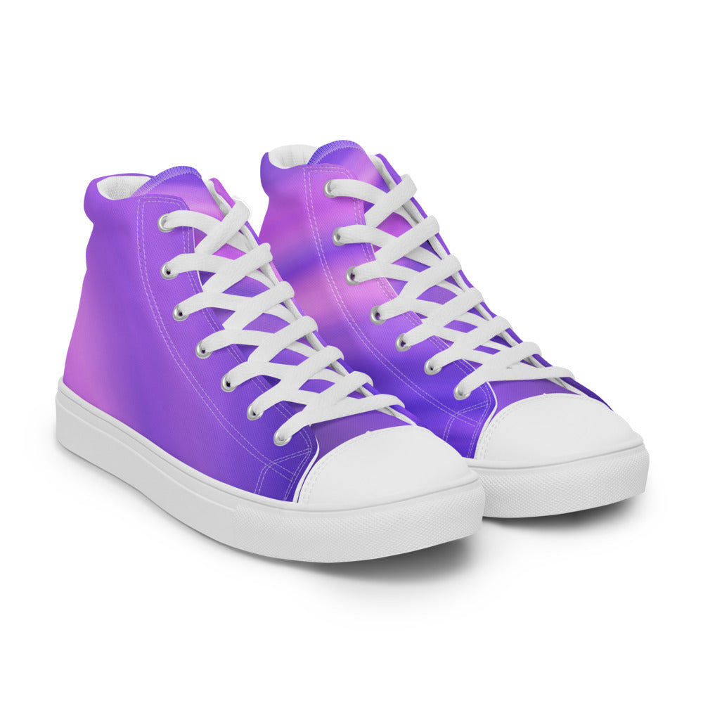 Men’s high top canvas shoes Purple