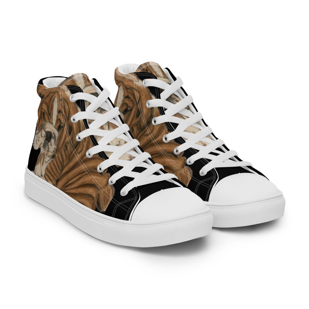 Men’s high top canvas shoes Shar Pei