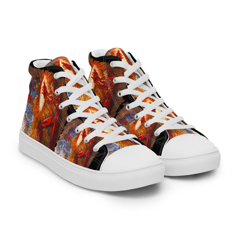 Men’s high top canvas shoes Iron Man vs Capt America