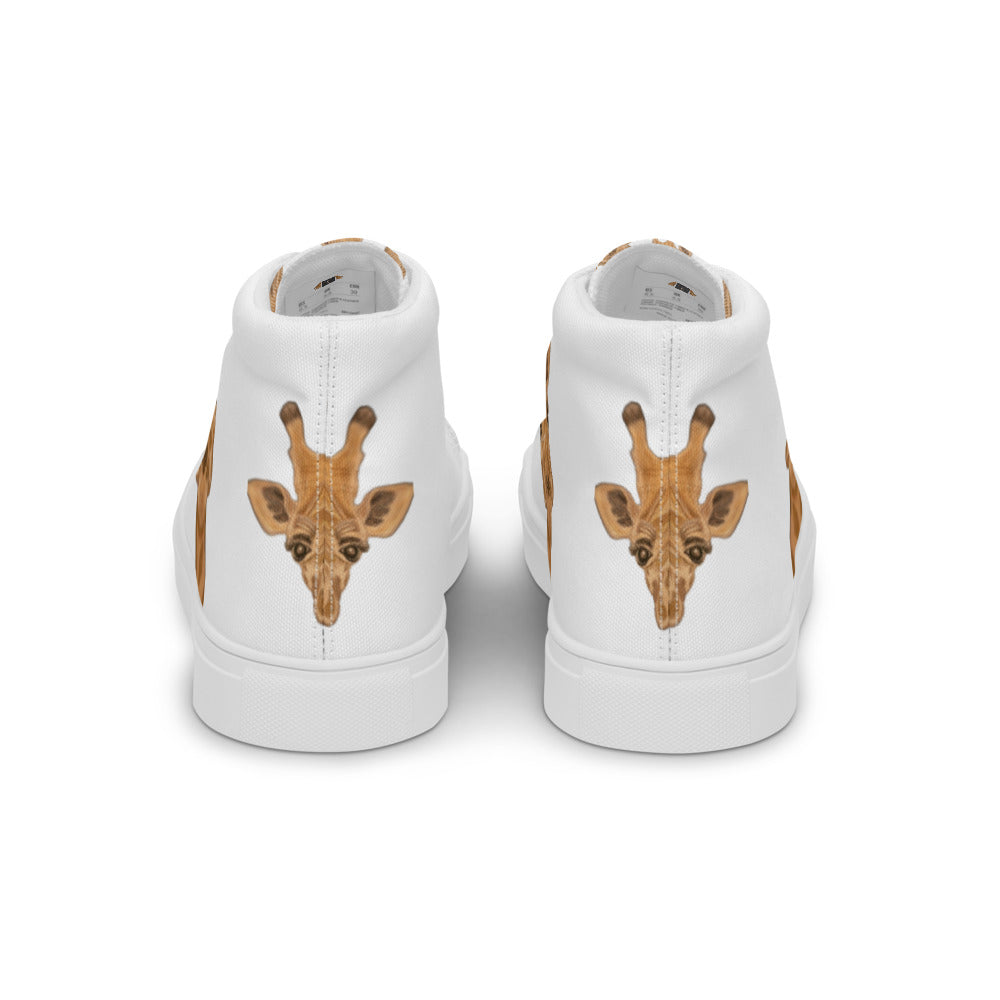 Women’s high top canvas shoes White Giraffe