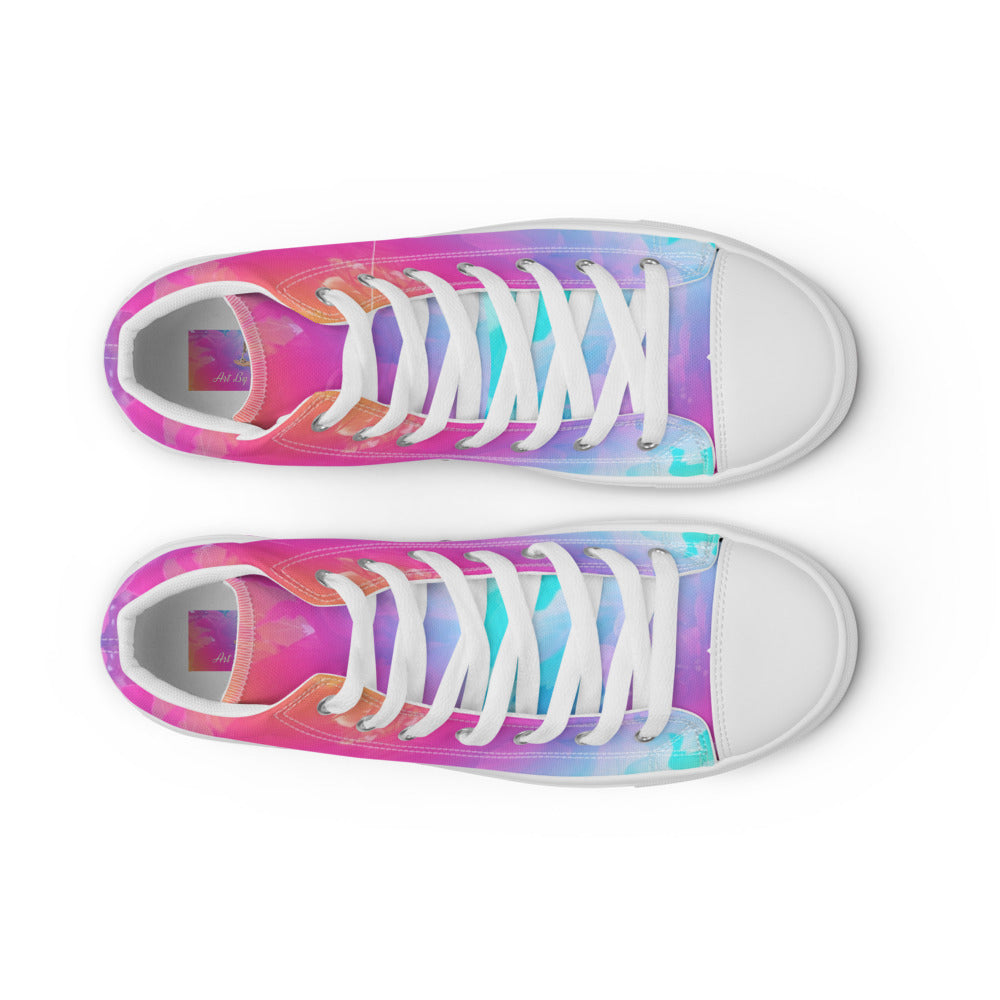 Women’s high top canvas shoes Rainbow