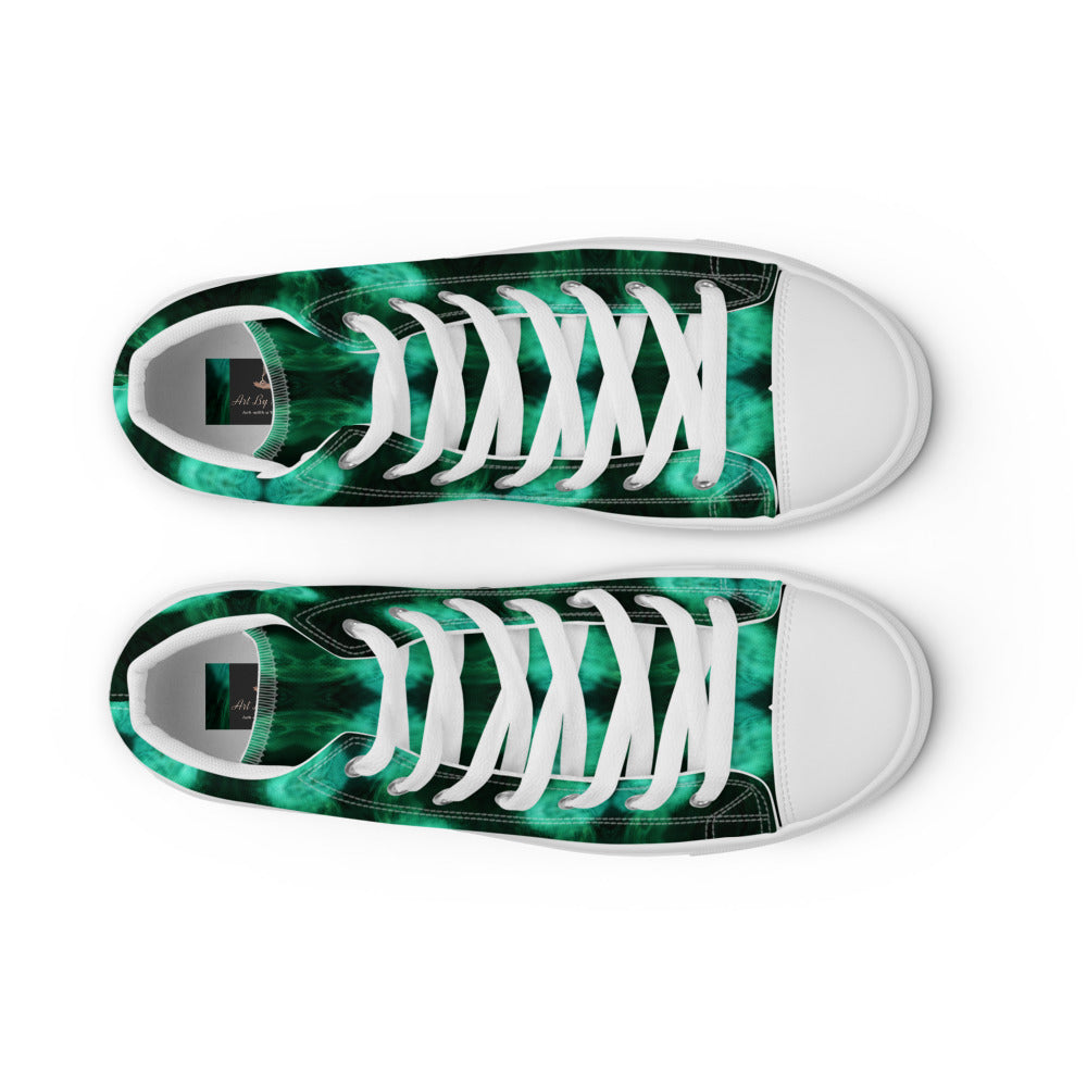 Women’s high top canvas shoes Greens