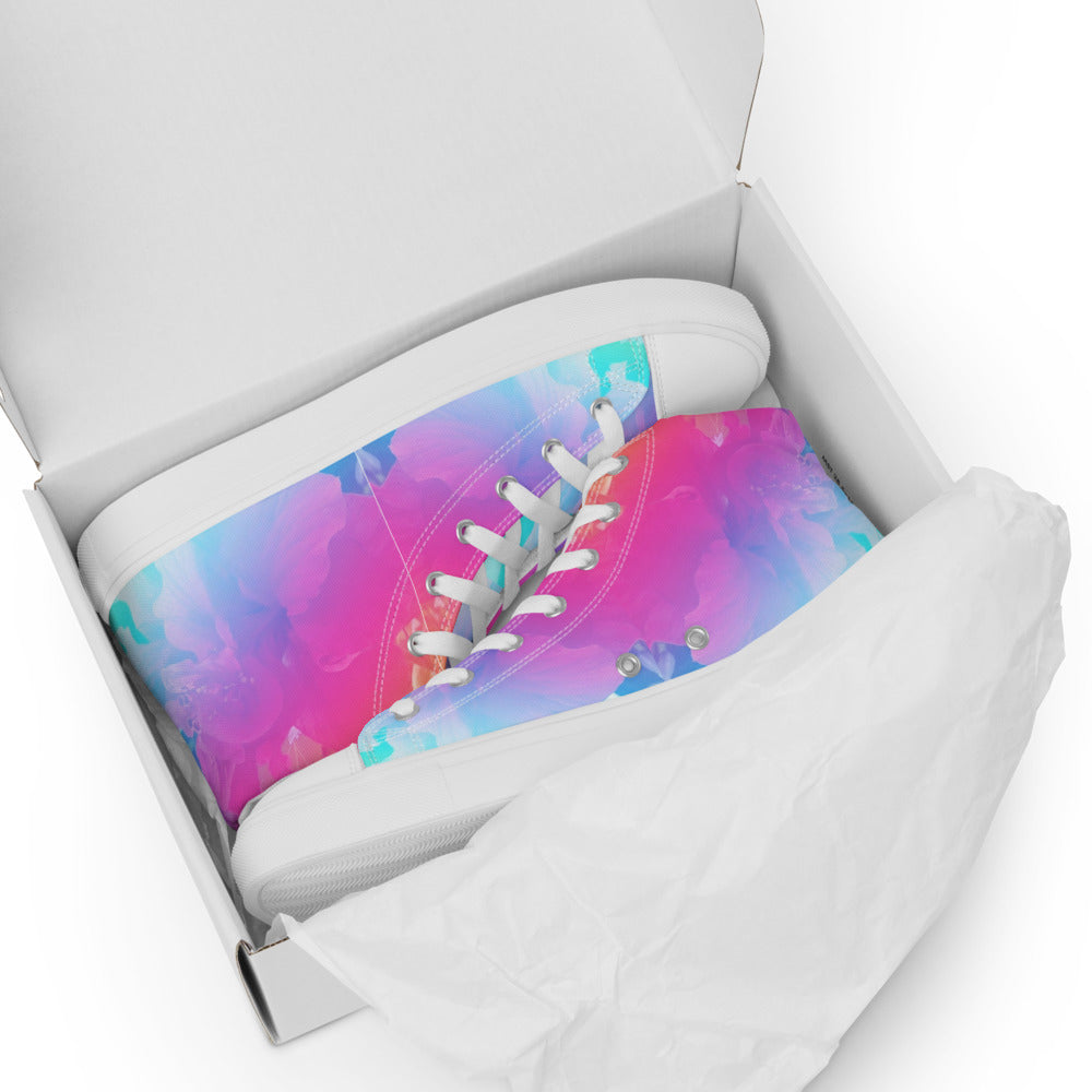 Women’s high top canvas shoes Rainbow