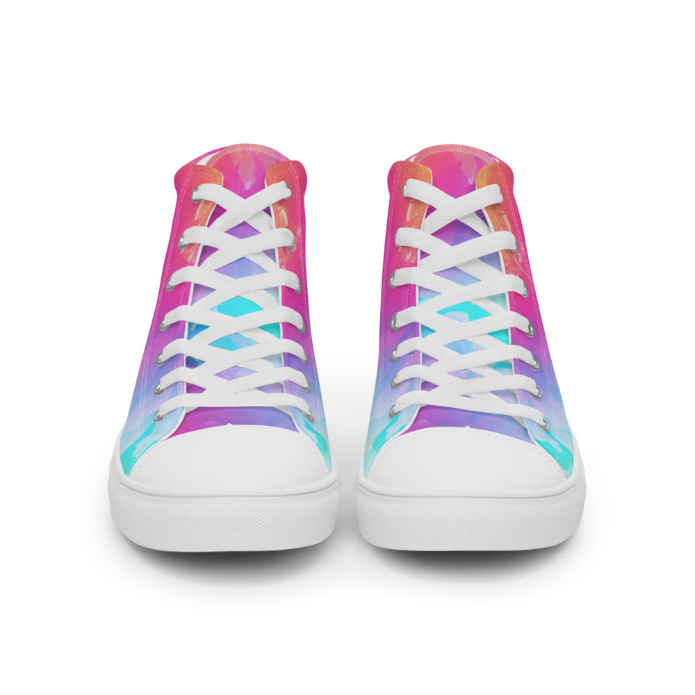 Women’s high top canvas shoes Rainbow