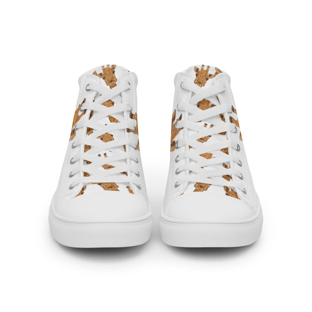 Women’s high top canvas shoes White Giraffe