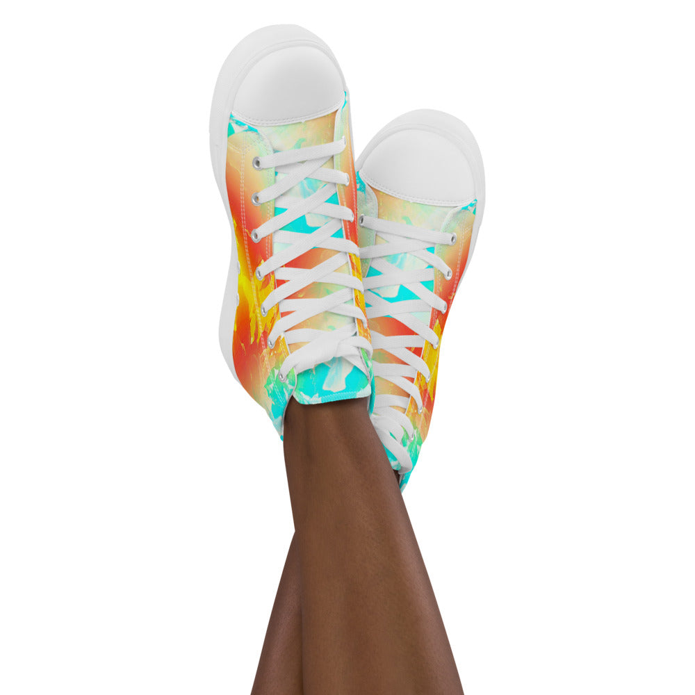 Women’s high top canvas shoes Rainbow 2