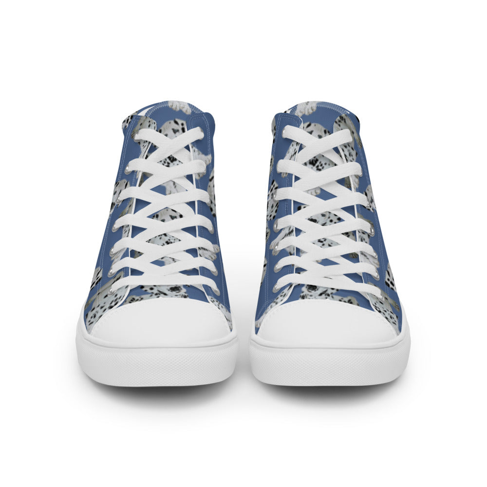 Women’s high top canvas shoes Denim Dalmatian