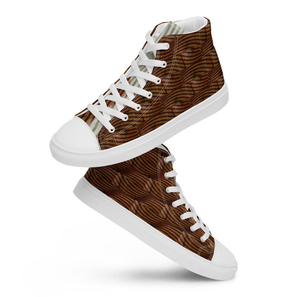 Women’s high top canvas shoes Brown Twist