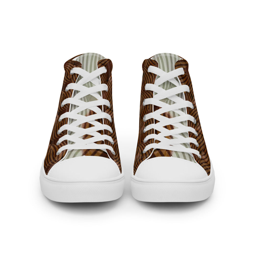 Women’s high top canvas shoes Brown Twist