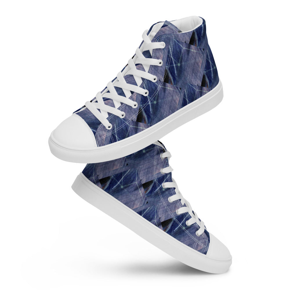 Women’s high top canvas shoes Denim