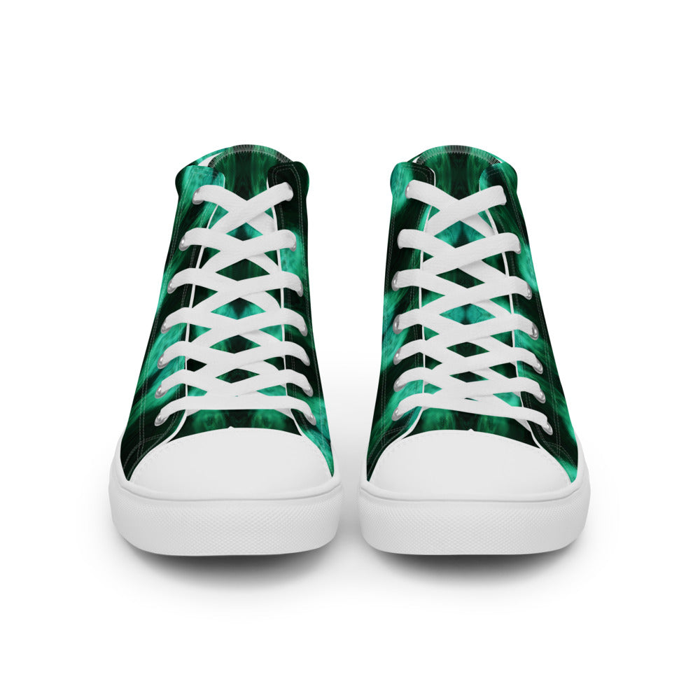 Women’s high top canvas shoes Greens