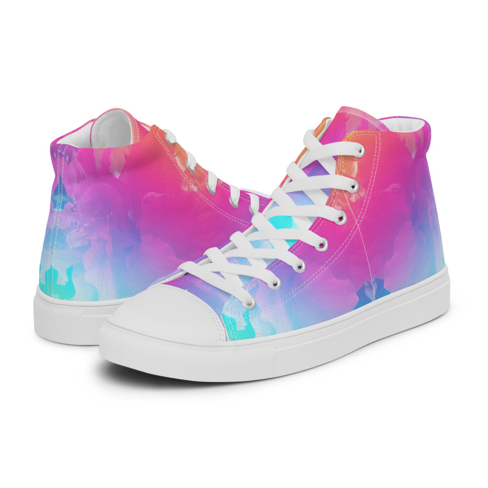 Women’s high top canvas shoes Rainbow