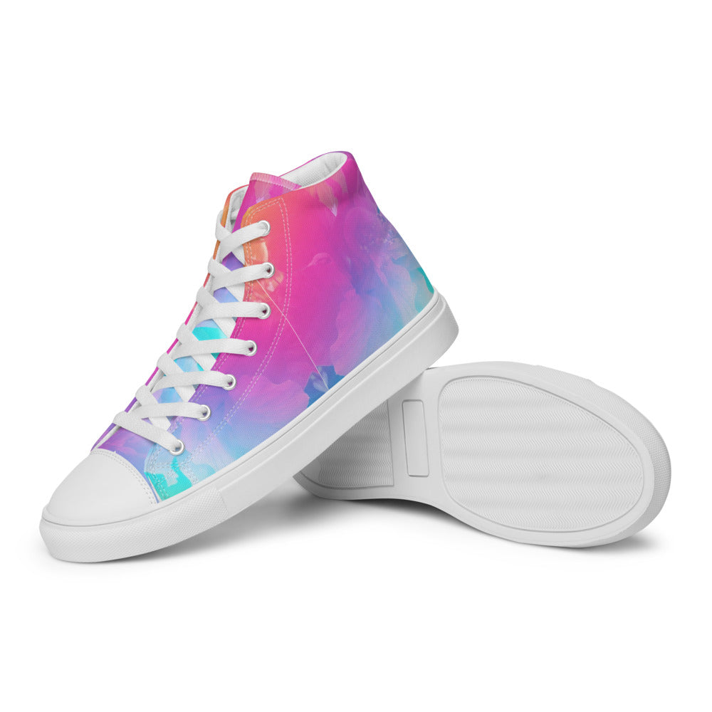 Women’s high top canvas shoes Rainbow