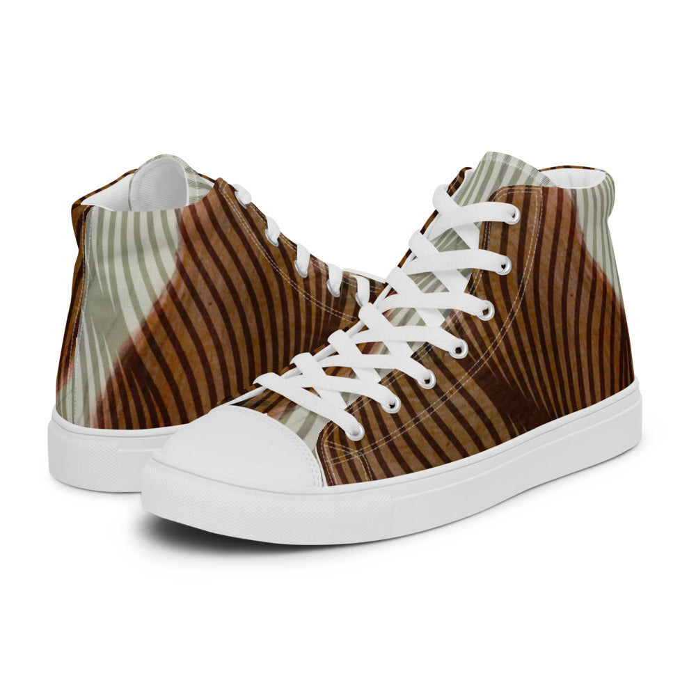 Women’s high top canvas shoes Brown Swirl