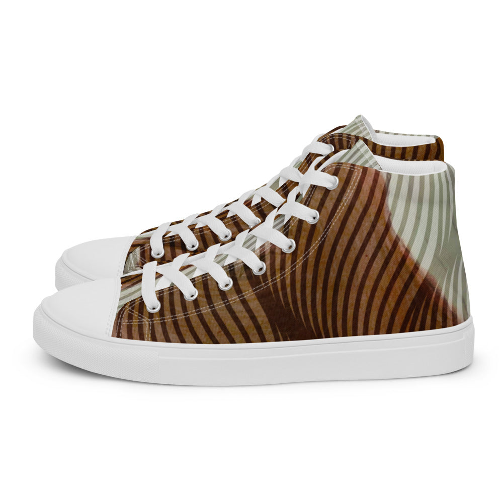 Women’s high top canvas shoes Brown Swirl