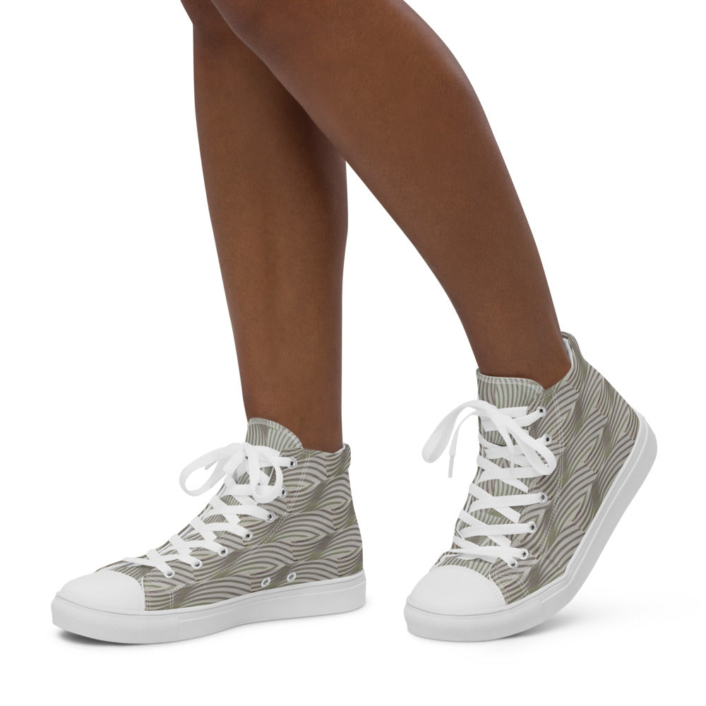 Women’s high top canvas shoes Gray Dunes