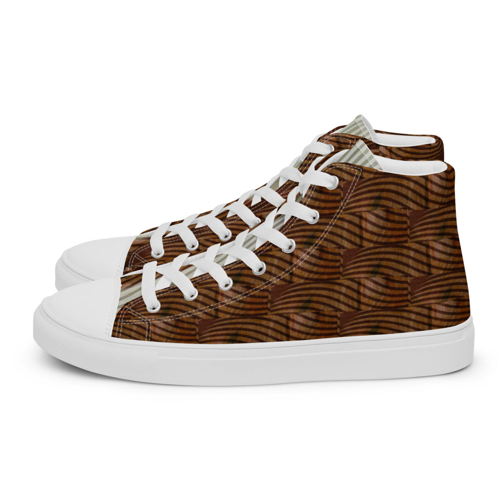 Women’s high top canvas shoes Brown Twist