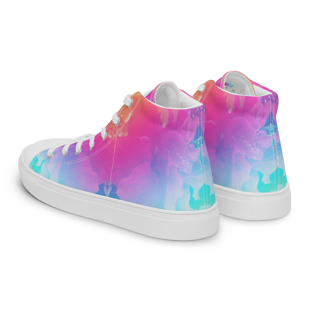 Women’s high top canvas shoes Rainbow