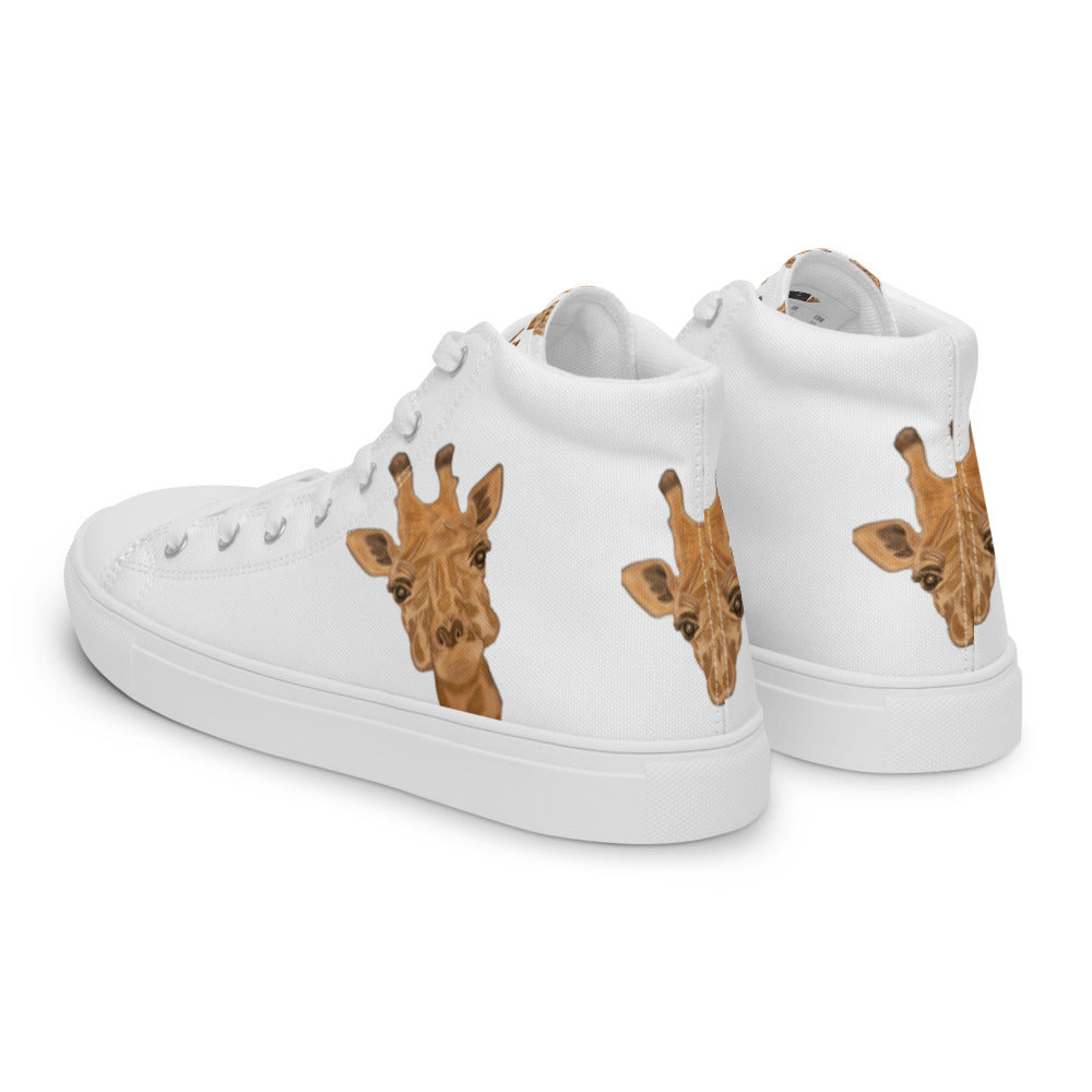 Women’s high top canvas shoes White Giraffe