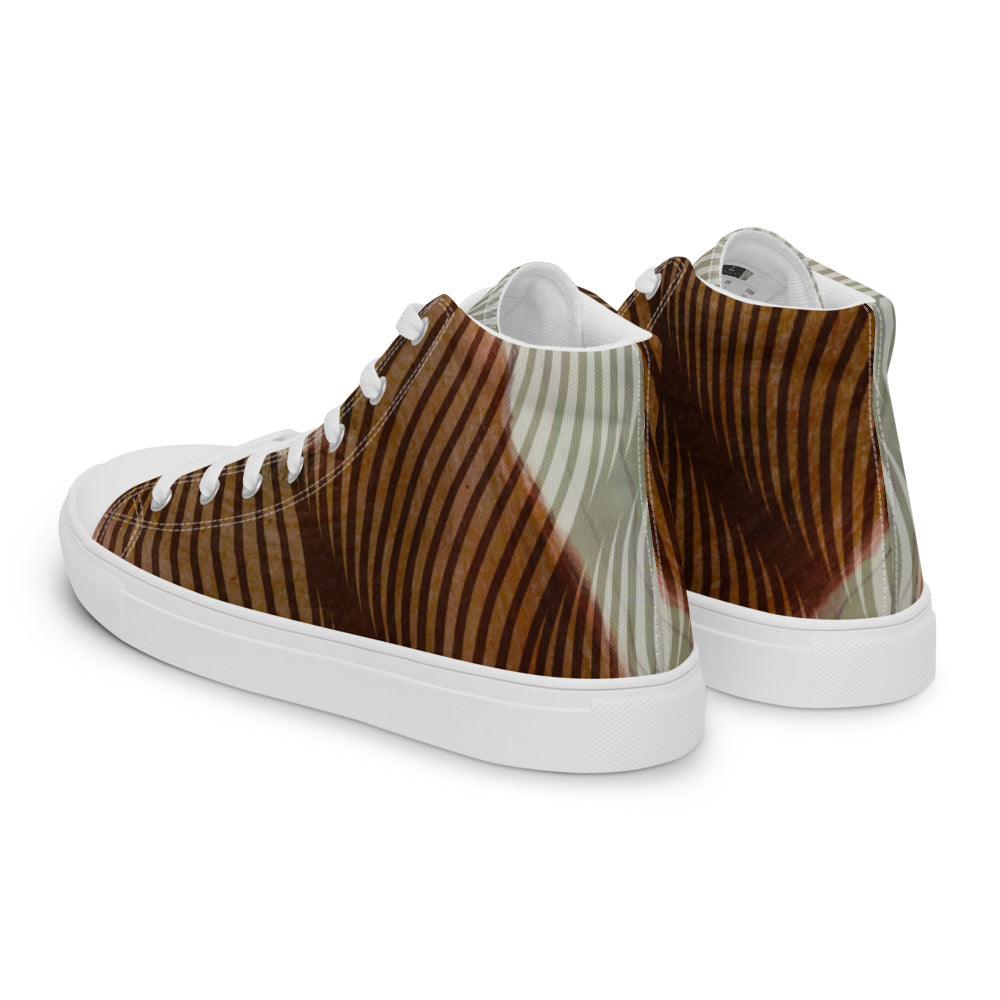 Women’s high top canvas shoes Brown Swirl