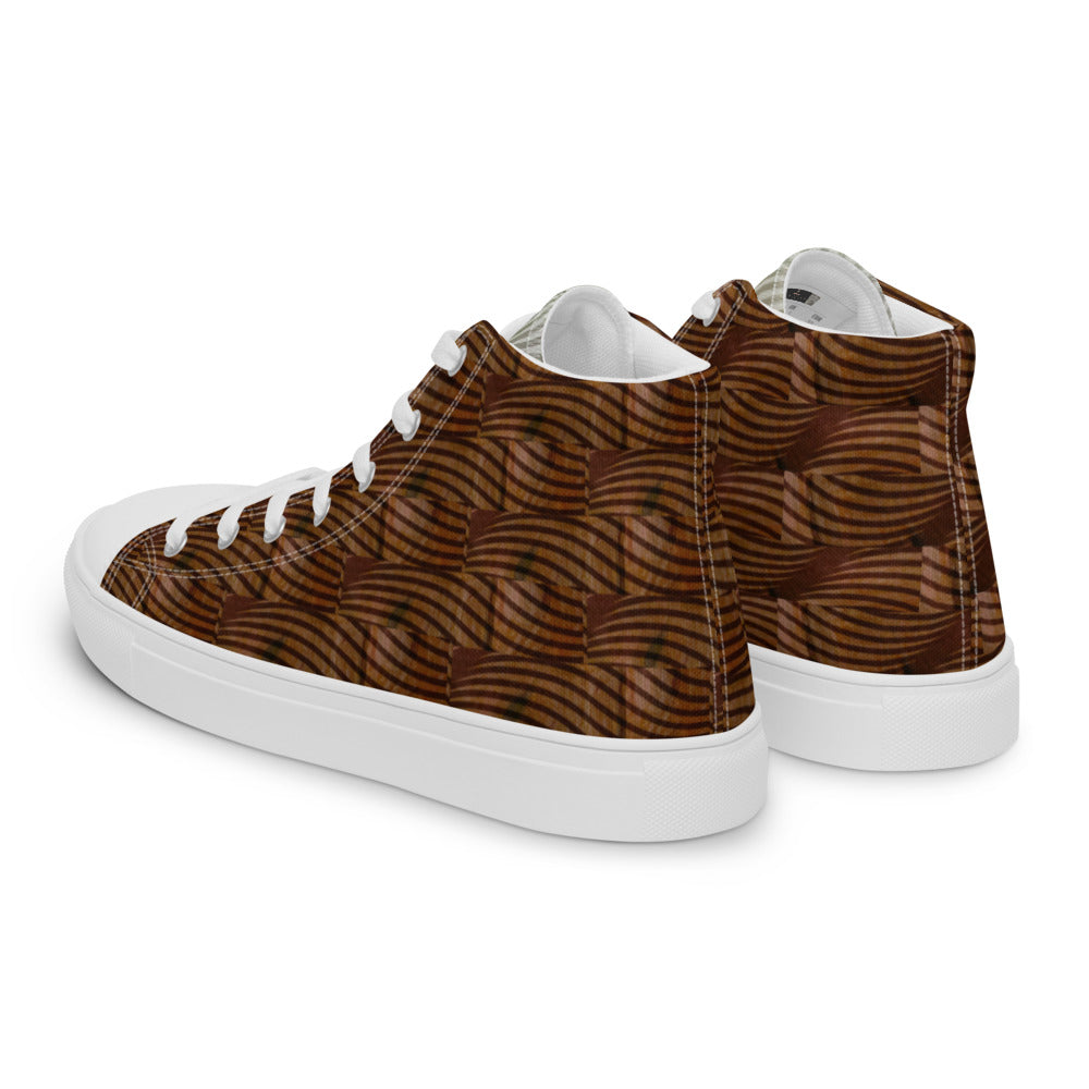 Women’s high top canvas shoes Brown Twist