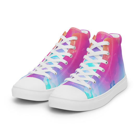 Women’s high top canvas shoes Rainbow