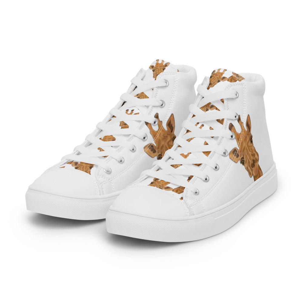 Women’s high top canvas shoes White Giraffe