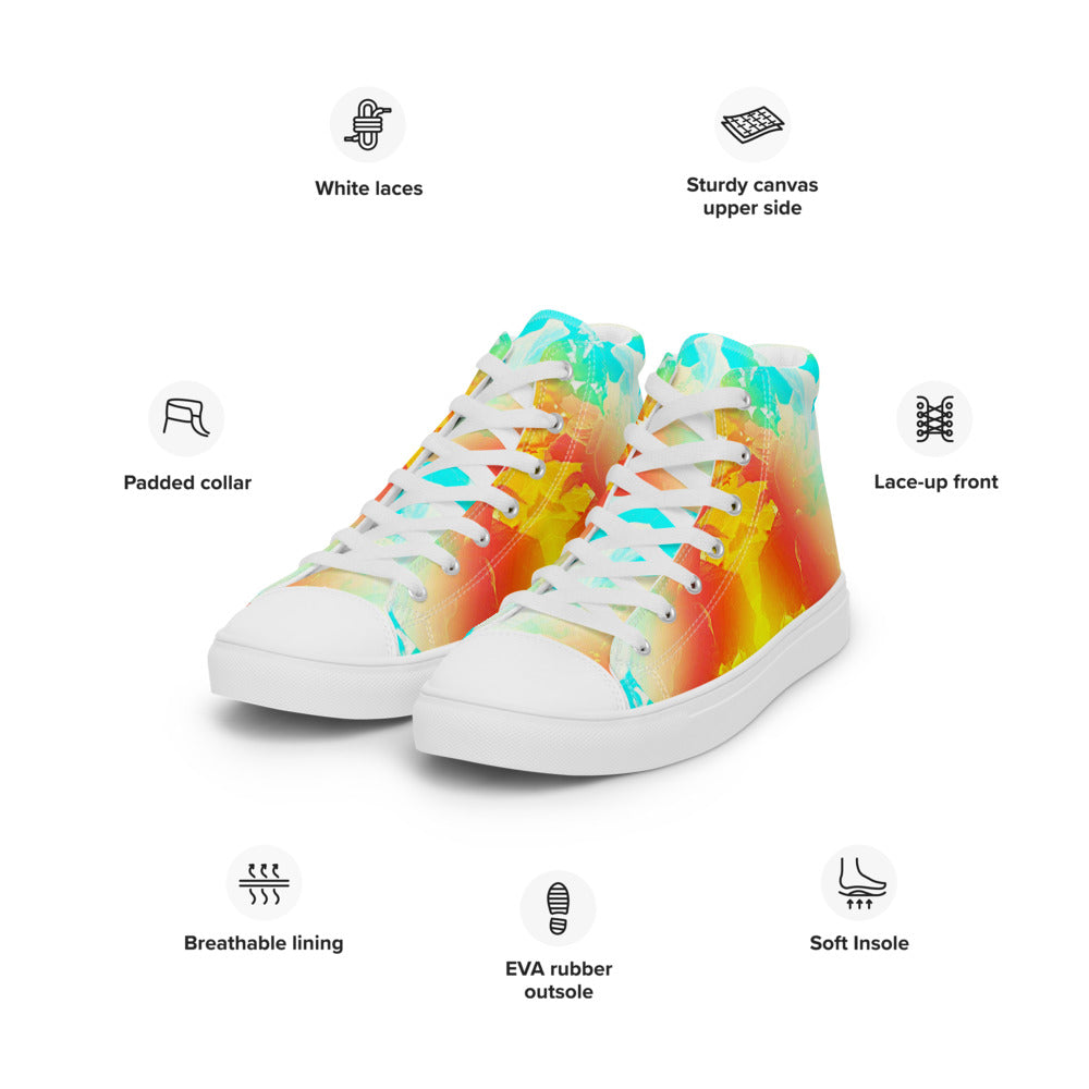 Women’s high top canvas shoes Rainbow 2