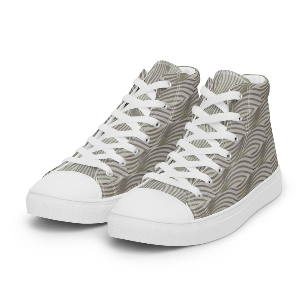 Women’s high top canvas shoes Gray Dunes