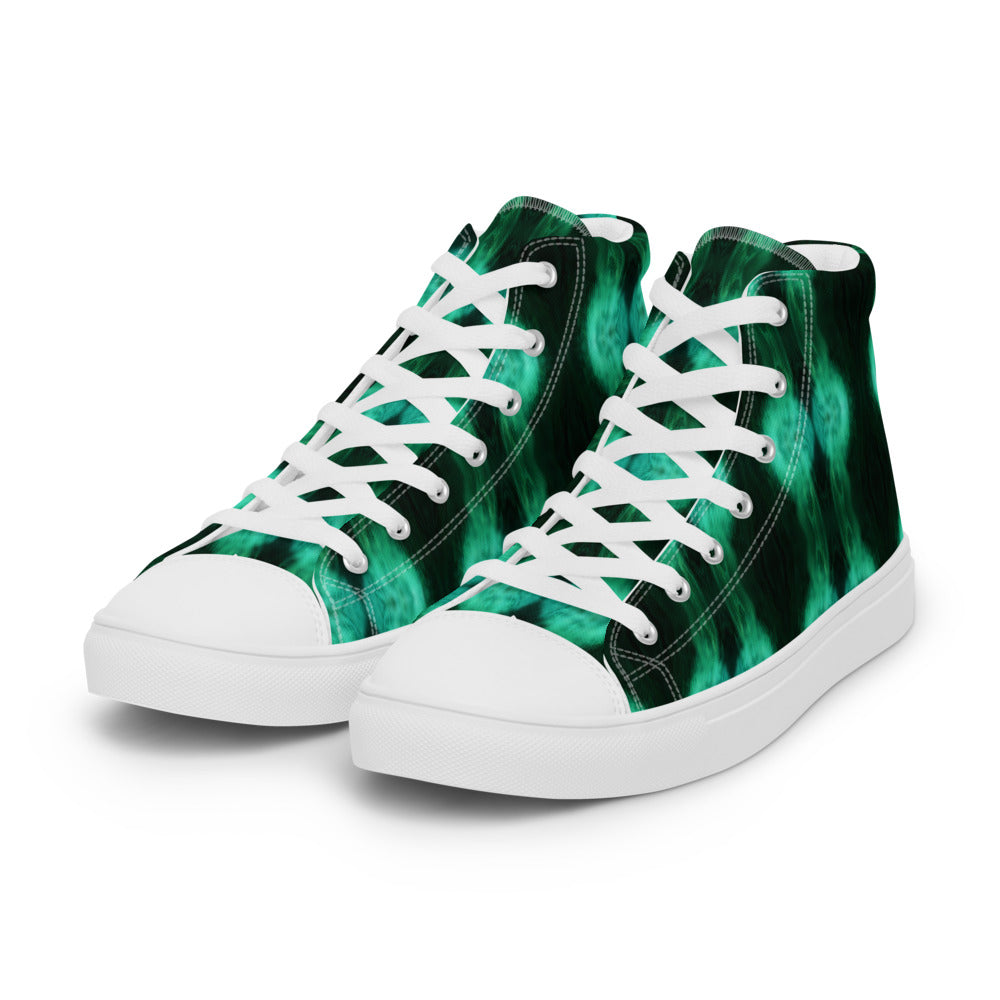 Women’s high top canvas shoes Greens